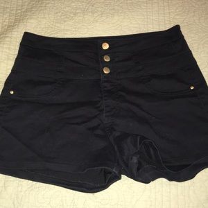 High waist jean shorts